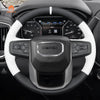 MEWANT Hand Stitch Car Steering Wheel Cover for GMC Sierra 1500 Limited / Sierra 2500 3500/Yukon (XL) - Alcantara, Leather, Carbon Fiber, Easy Install, Non - Slip, Best Steering Wheel Cover