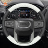 MEWANT Hand Stitch Car Steering Wheel Cover for GMC Sierra 1500 Limited / Sierra 2500 3500/Yukon (XL) - Alcantara, Leather, Carbon Fiber, Easy Install, Non - Slip, Best Steering Wheel Cover