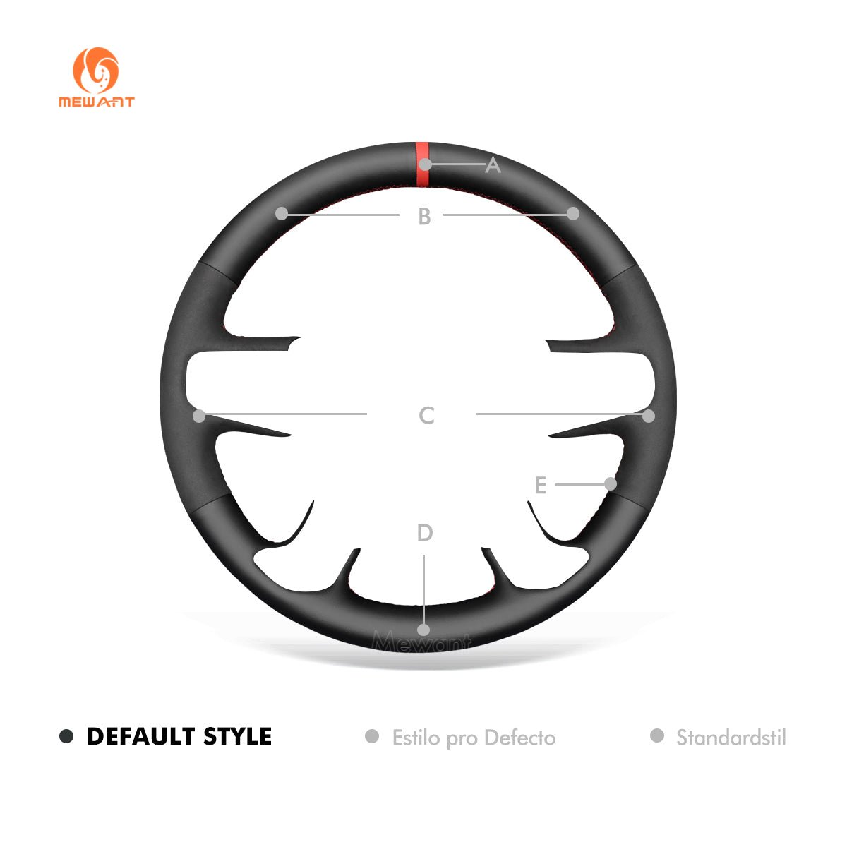 MEWANT Hand Stitch Car Steering Wheel Cover for GMC Sierra 1500 / Sierra 1500 Limited / Sierra 2500 / Sierra 3500 / Yukon (XL) - Alcantara, Leather, Carbon Fiber, Easy Install, Non - Slip, Best Steering Wheel Cover