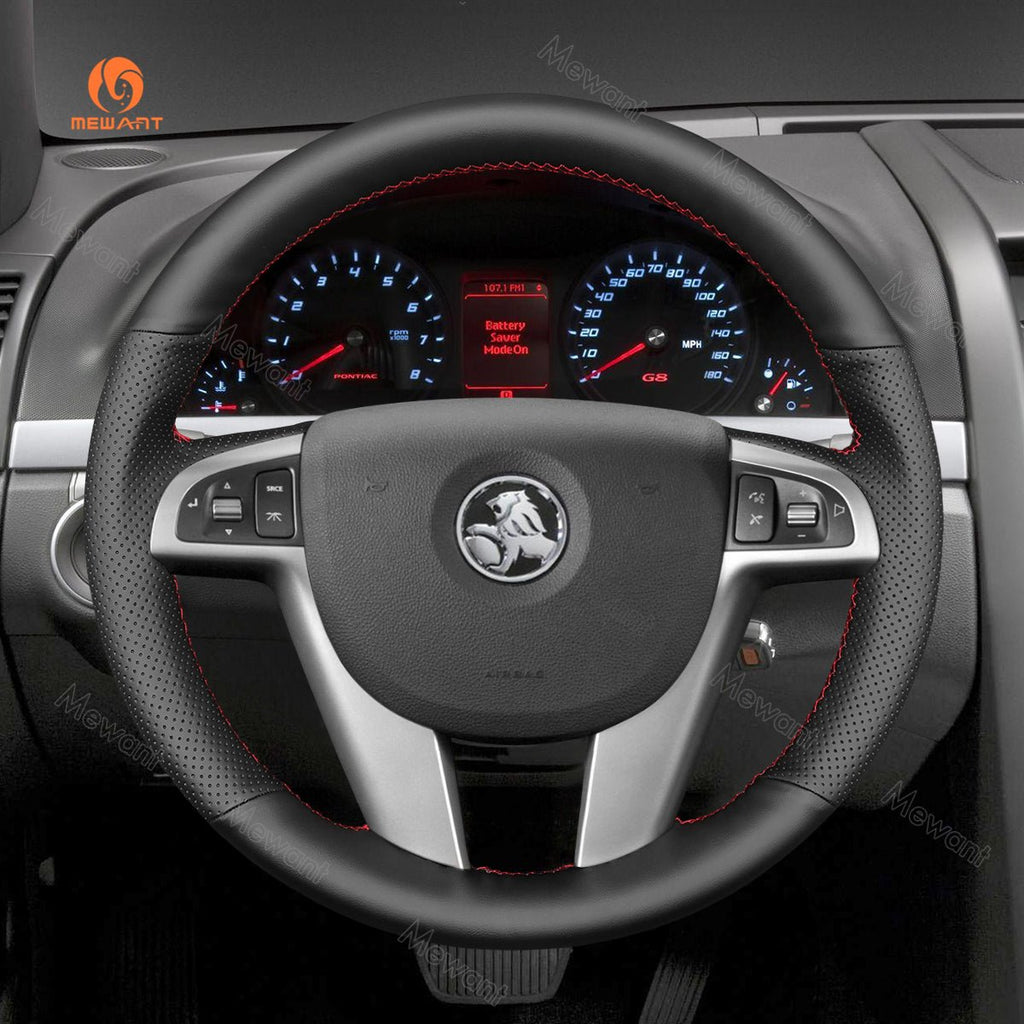 MEWANT Hand Stitch Car Steering Wheel Cover for Holden Commodore (VE) Ute Calais Berlina Caprice Statesman - Alcantara, Leather, Carbon Fiber, Easy Install, Non - Slip, Best Steering Wheel Cover