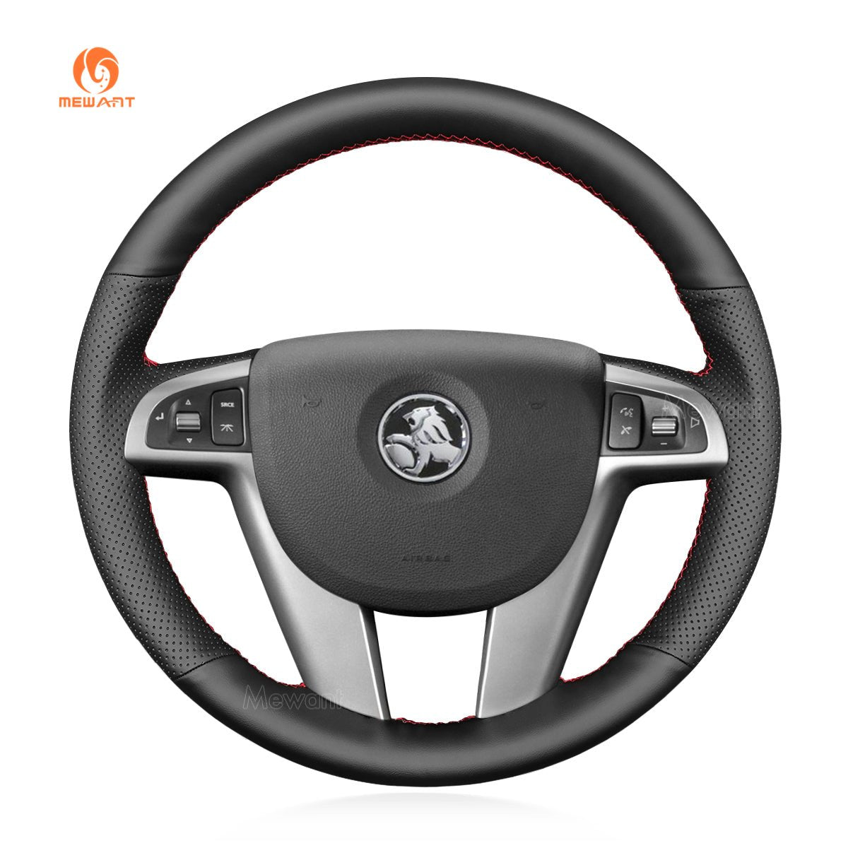 MEWANT Hand Stitch Car Steering Wheel Cover for Holden Commodore (VE) Ute Calais Berlina Caprice Statesman - Alcantara, Leather, Carbon Fiber, Easy Install, Non - Slip, Best Steering Wheel Cover