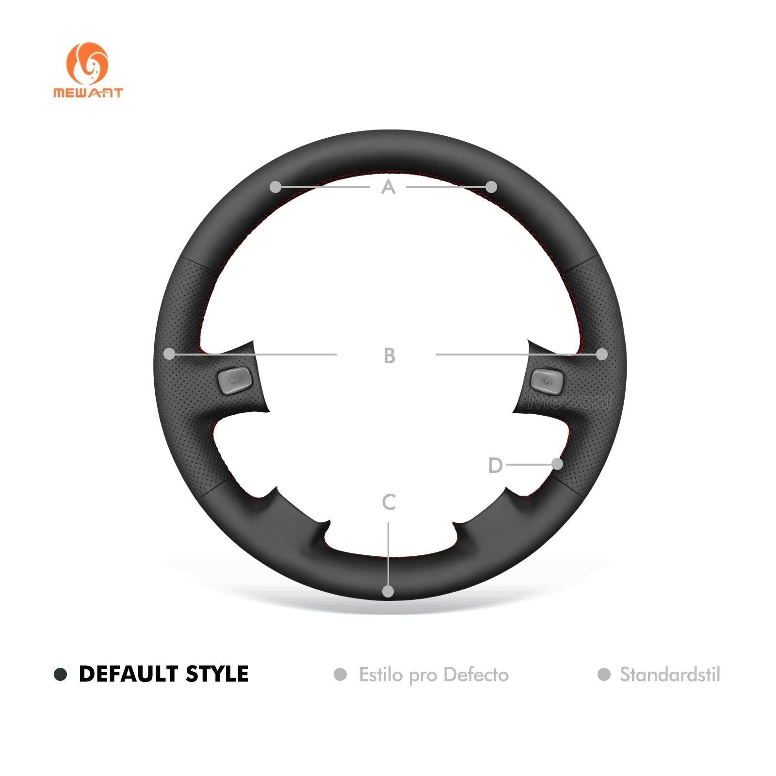 MEWANT Hand Stitch Car Steering Wheel Cover for Honda Civic EJ EG EJ1 EJ2 EG6 EG9/ del Sol/ Integra - Alcantara, Leather, Carbon Fiber, Easy Install, Non - Slip, Best Steering Wheel Cover