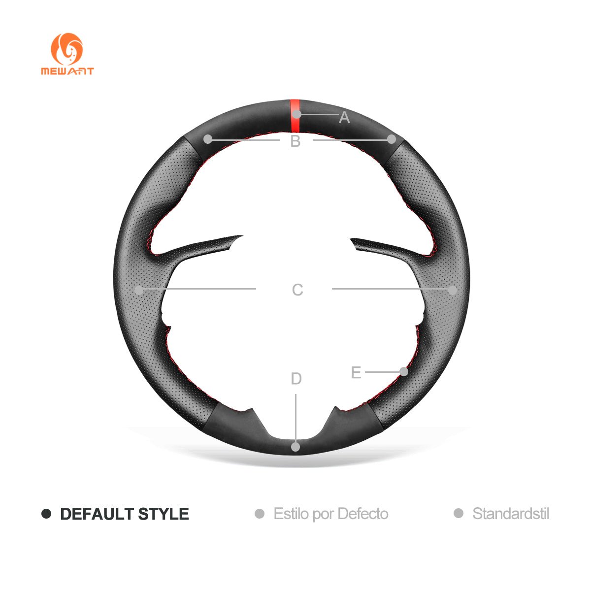 MEWANT Hand Stitch Car Steering Wheel Cover for Hyundai Tucson III 2015 - 2021 - Alcantara, Leather, Carbon Fiber, Easy Install, Non - Slip, Best Steering Wheel Cover