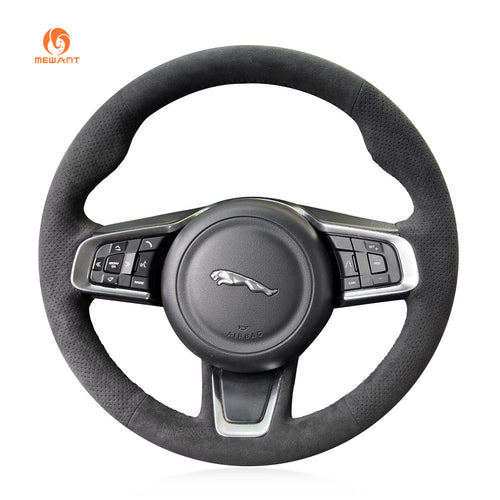 MEWANT Hand Stitch Car Steering Wheel Cover for Jaguar E - Pace / Jaguar F - Pace / Jaguar XE / Jaguar XF - Mewant Cover