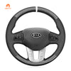 MEWANT Hand Stitch Car Steering Wheel Cover for Kia Sportage 3 / Ceed Cee'd / Proceed Pro ceed - Alcantara, Leather, Carbon Fiber, Easy Install, Non - Slip, Best Steering Wheel Cover