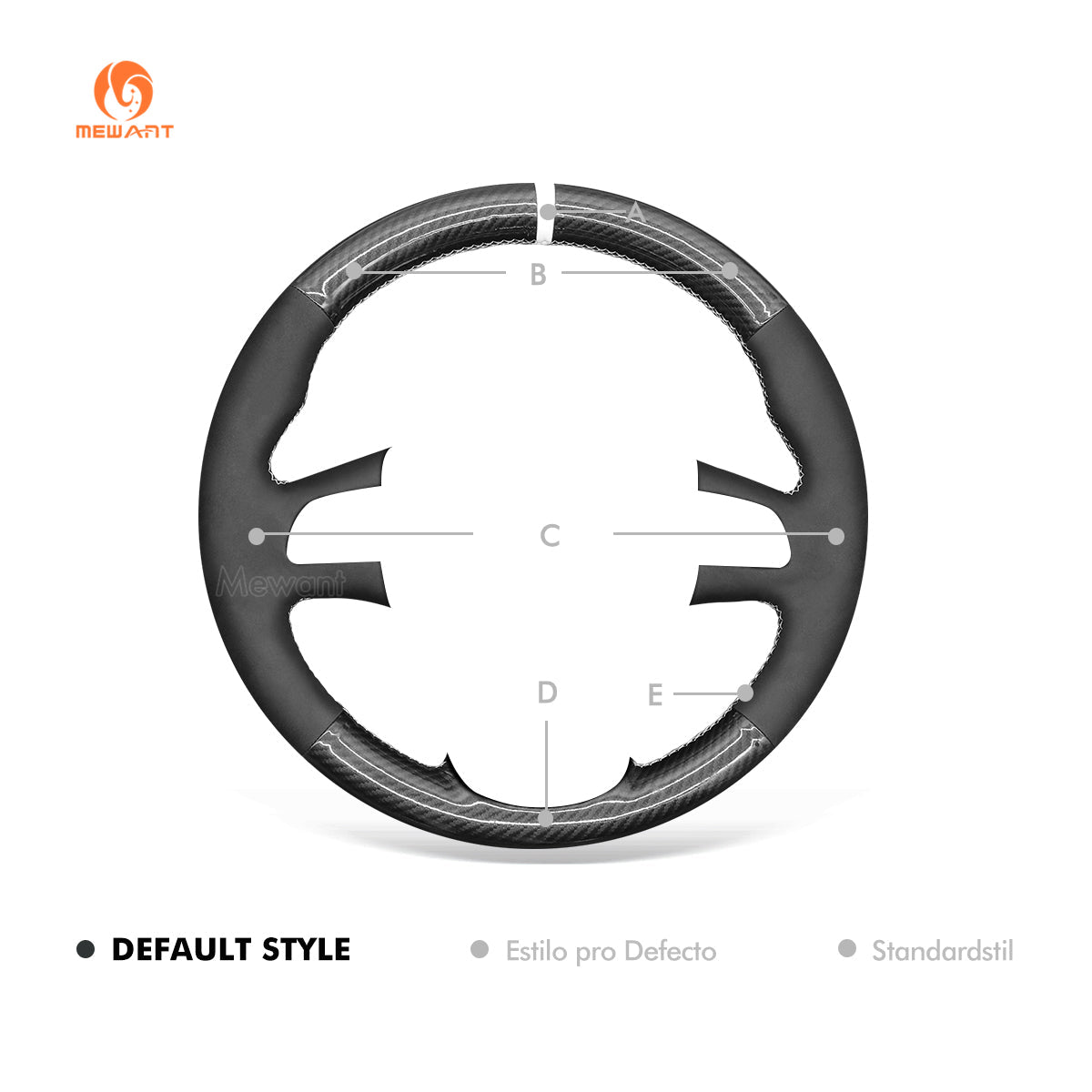 MEWANT Hand Stitch Car Steering Wheel Cover for Kia Sportage 3 / Ceed Cee'd / Proceed Pro ceed - Alcantara, Leather, Carbon Fiber, Easy Install, Non - Slip, Best Steering Wheel Cover