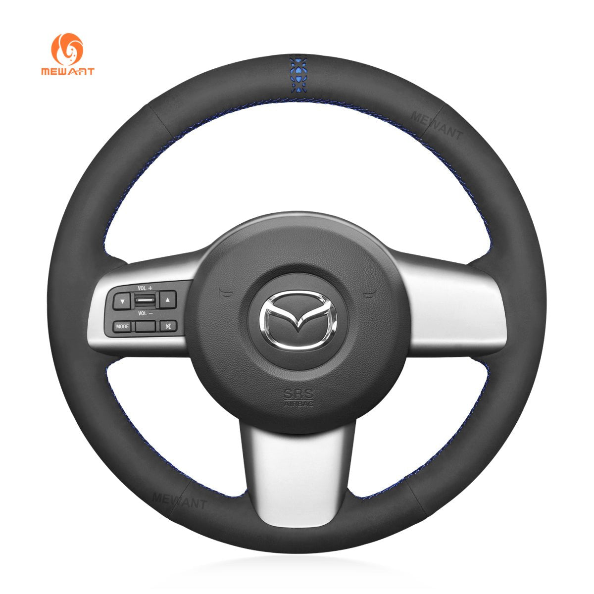 MEWANT Hand Stitch Car Steering Wheel Cover for Mazda 2 2008 - 2014 - Mewant Cover