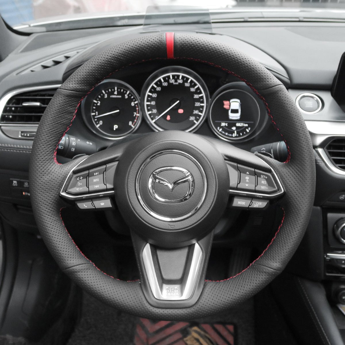 MEWANT Hand Stitch Car Steering Wheel Cover for Mazda 3 Axela / Mazda 6 Atenza / CX - 3 / CX - 5 / CX - 9 / for Toyota Yaris - Mewant Cover