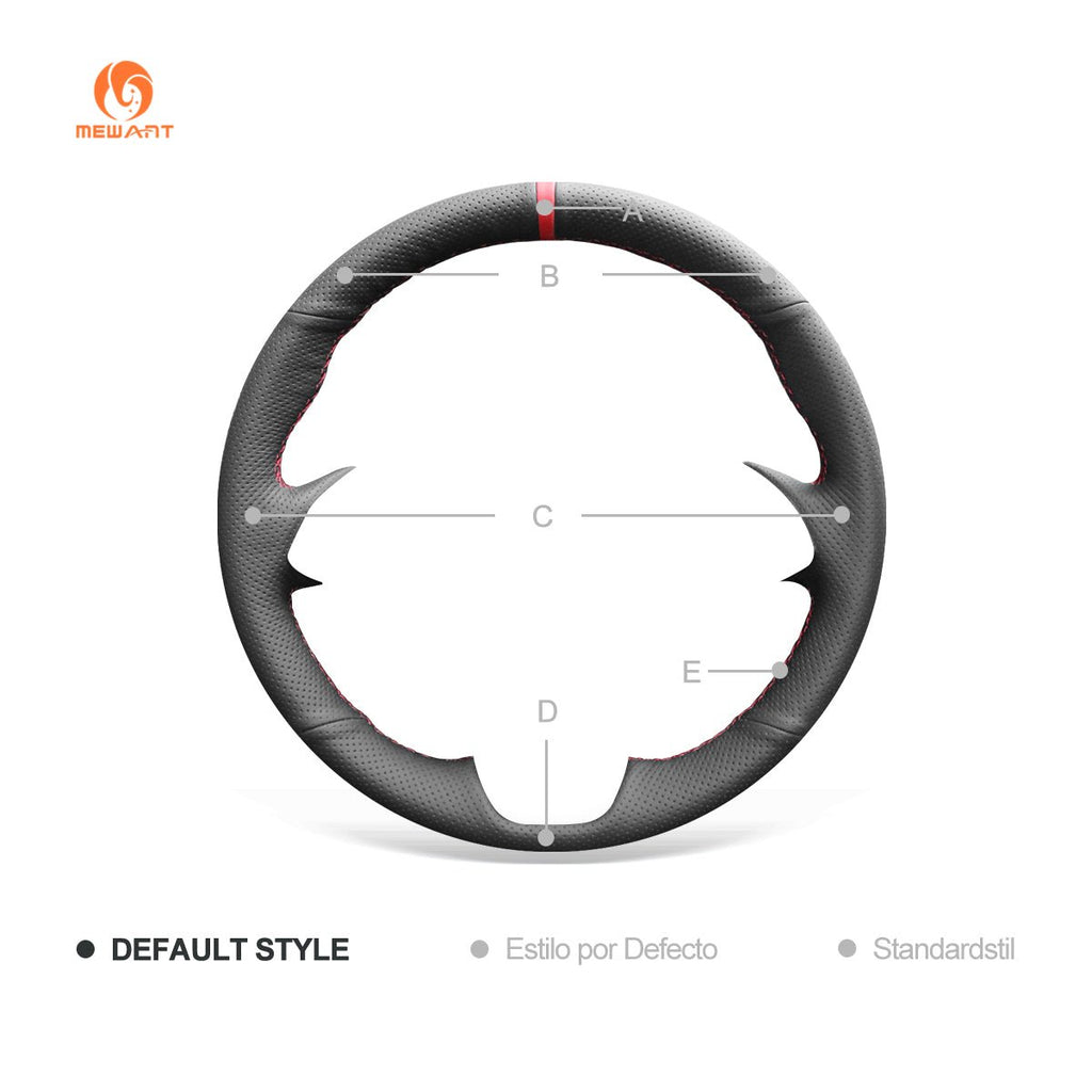 MEWANT Hand Stitch Car Steering Wheel Cover for Mazda 3 Axela / Mazda 6 Atenza / CX - 3 / CX - 5 / CX - 9 / for Toyota Yaris - Alcantara, Leather, Carbon Fiber, Easy Install, Non - Slip, Best Steering Wheel Cover