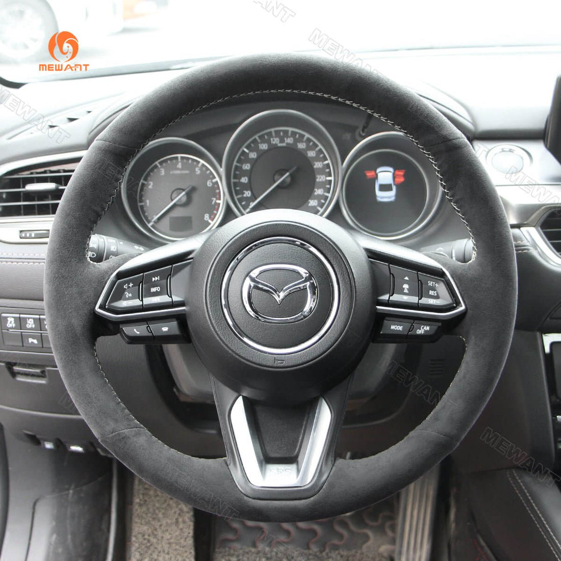 MEWANT Steering Wheel Cover for Mazda / Toyota 3 Axela 6 Atenza CX-3 CX-5 CX-9 Yaris 2016-2025