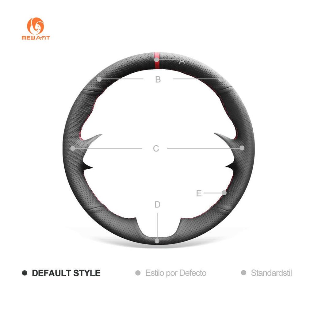 MEWANT Hand Stitch Car Steering Wheel Cover for Mazda 3 Axela / Mazda 6 Atenza / CX - 3 / CX - 5 / CX - 9 / for Toyota Yaris - Alcantara, Leather, Carbon Fiber, Easy Install, Non - Slip, Best Steering Wheel Cover