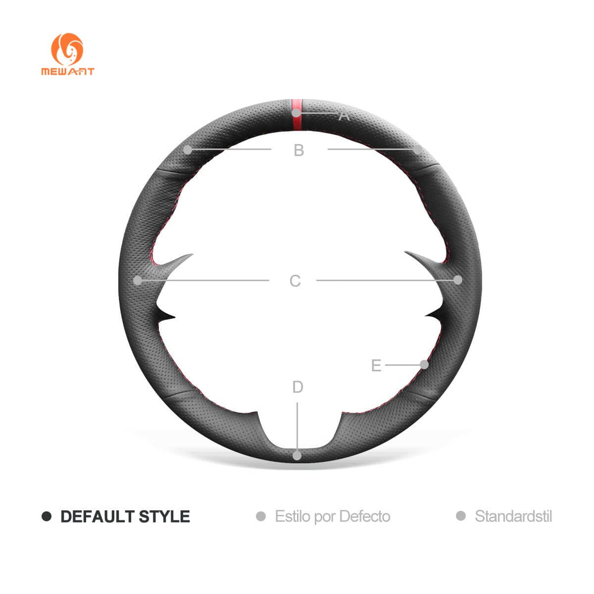 MEWANT Hand Stitch Car Steering Wheel Cover for Mazda 3 Axela / Mazda 6 Atenza / CX - 3 / CX - 5 / CX - 9 / for Toyota Yaris - Alcantara, Leather, Carbon Fiber, Easy Install, Non - Slip, Best Steering Wheel Cover