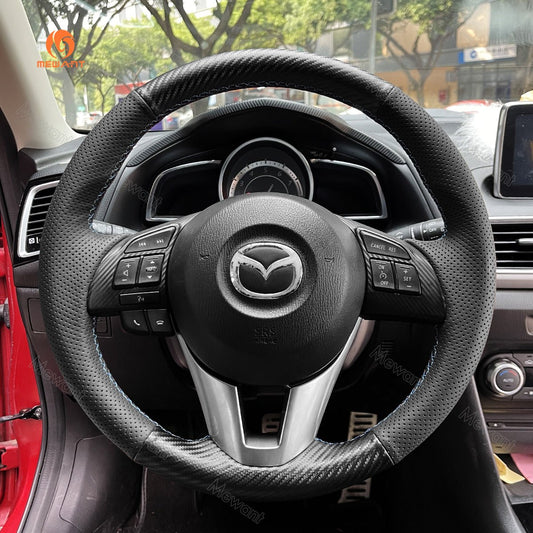 MEWANT Hand Stitch Car Steering Wheel Cover for Mazda 3 Axela / Mazda 6 Atenza / Mazda 2 / CX - 3 / CX - 5 / for Scion iA - Mewant Cover