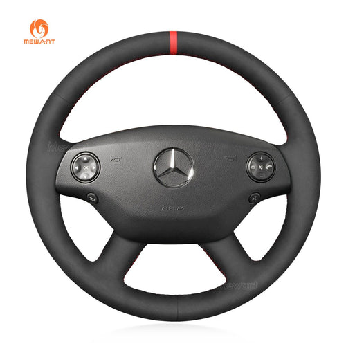 MEWANT Hand Stitch Car Steering Wheel Cover for Mercedes Benz CL - Class C216 2007 - 2010 / S - Class W221 2007 - 2009 - Mewant Cover