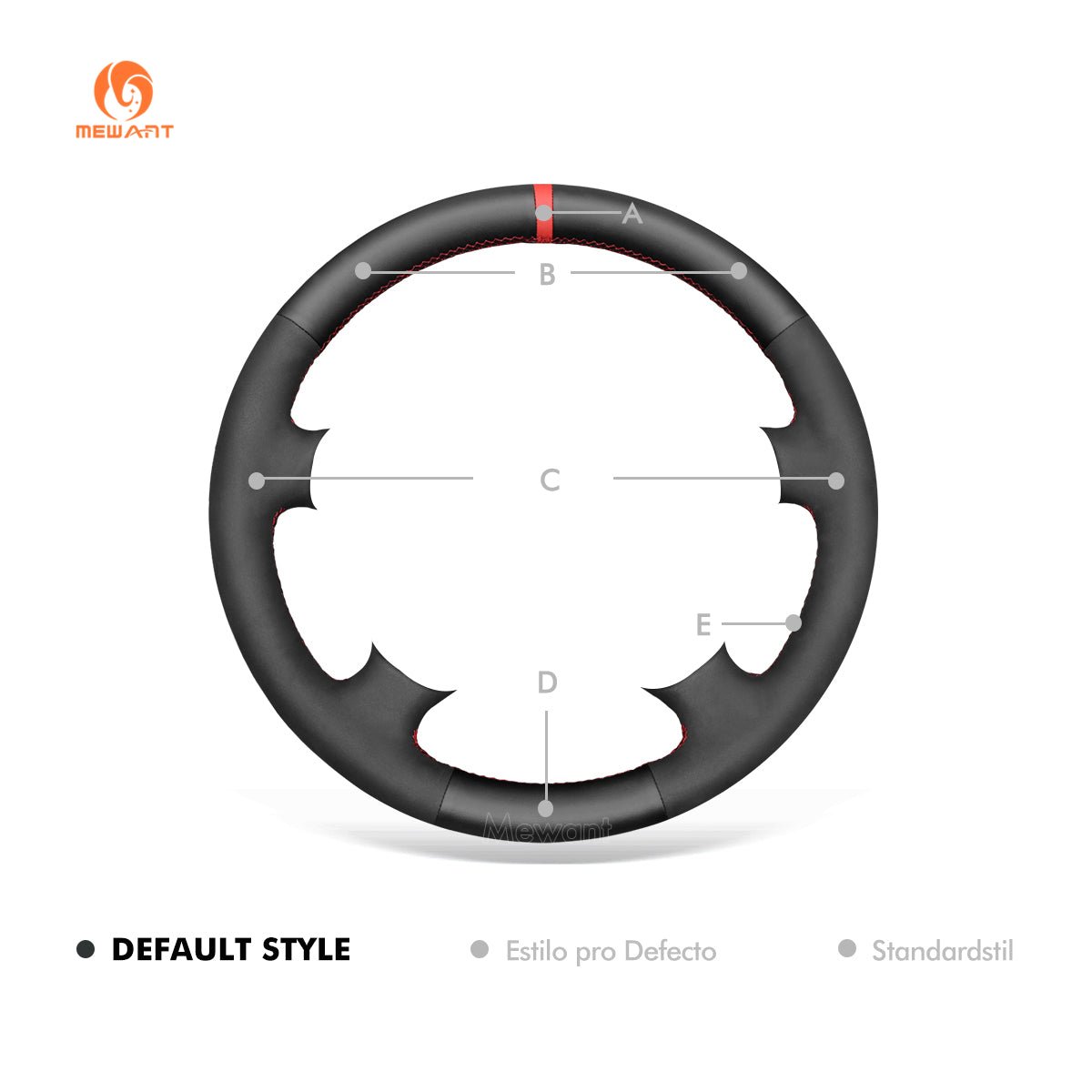 MEWANT Hand Stitch Car Steering Wheel Cover for Mercedes Benz CLK - Class W208 C208 / E - Class W210 / G - Class W463 - Alcantara, Leather, Carbon Fiber, Easy Install, Non - Slip, Best Steering Wheel Cover