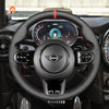 MEWANT Hand Stitch Car Steering Wheel Cover for Mini Clubman (F54)/ Convertible (Cabrio) F57/ Countryman (F60) / Countryman Plug - in Hybrid/ Hardtop (F55/F56) / Hatchback (F55/F56)/ Electric Convertible (F57) - Mewant Cover