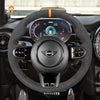 MEWANT Hand Stitch Car Steering Wheel Cover for Mini Clubman (F54)/ Convertible (Cabrio) F57/ Countryman (F60) / Countryman Plug - in Hybrid/ Hardtop (F55/F56) / Hatchback (F55/F56)/ Electric Convertible (F57) - Mewant Cover