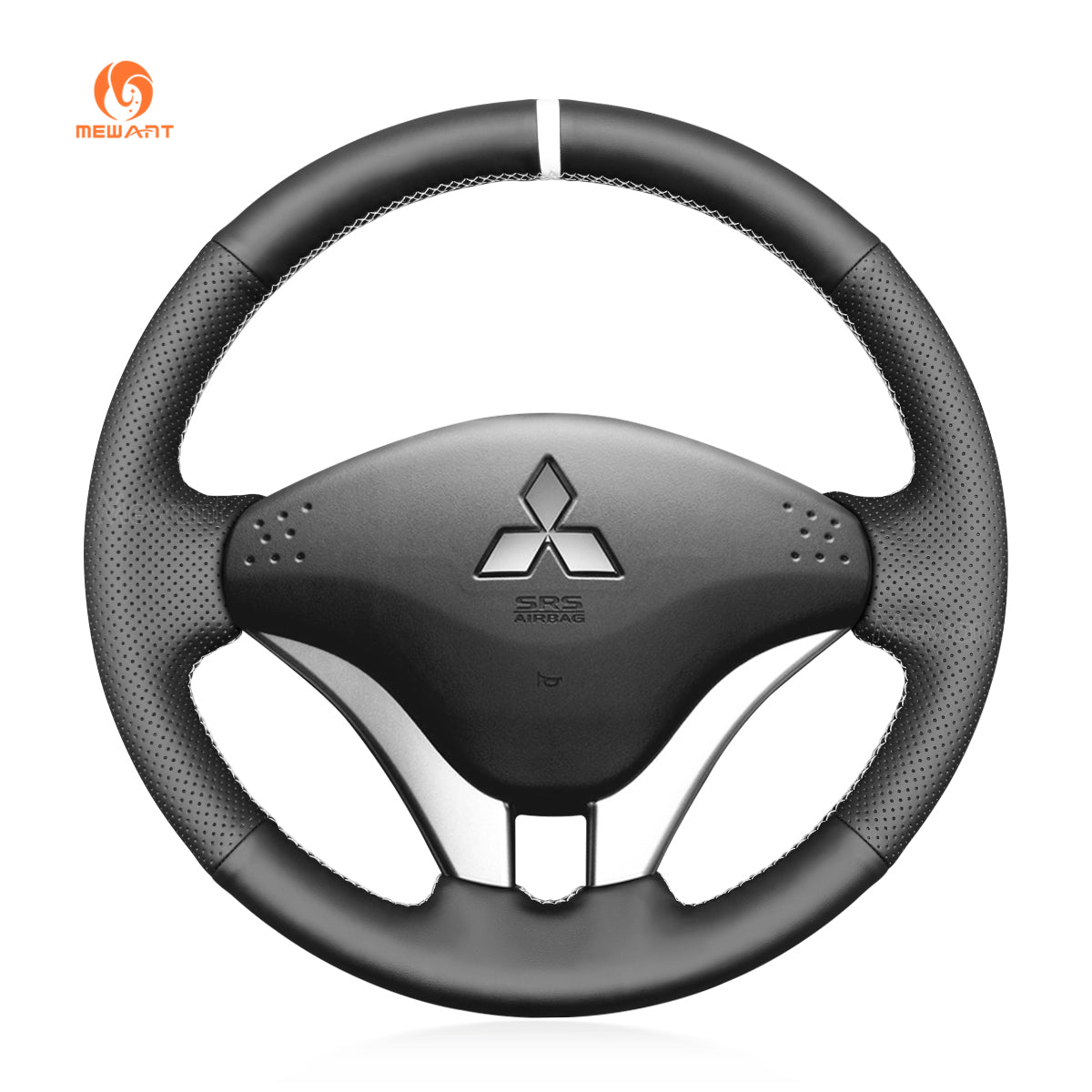 MEWANT Hand Stitch Car Steering Wheel Cover for Mitsubishi L200 2006 - 2015 / Triton 2006 - 2012 - Mewant Cover