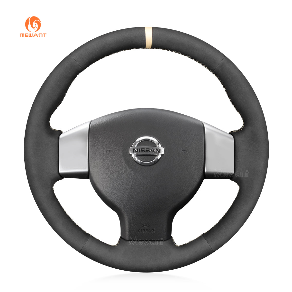 MEWANT Hand Stitch Car Steering Wheel Cover for Nissan Note / Tiida / Bluebird Sylphy / Versa / Versa Note - Mewant Cover