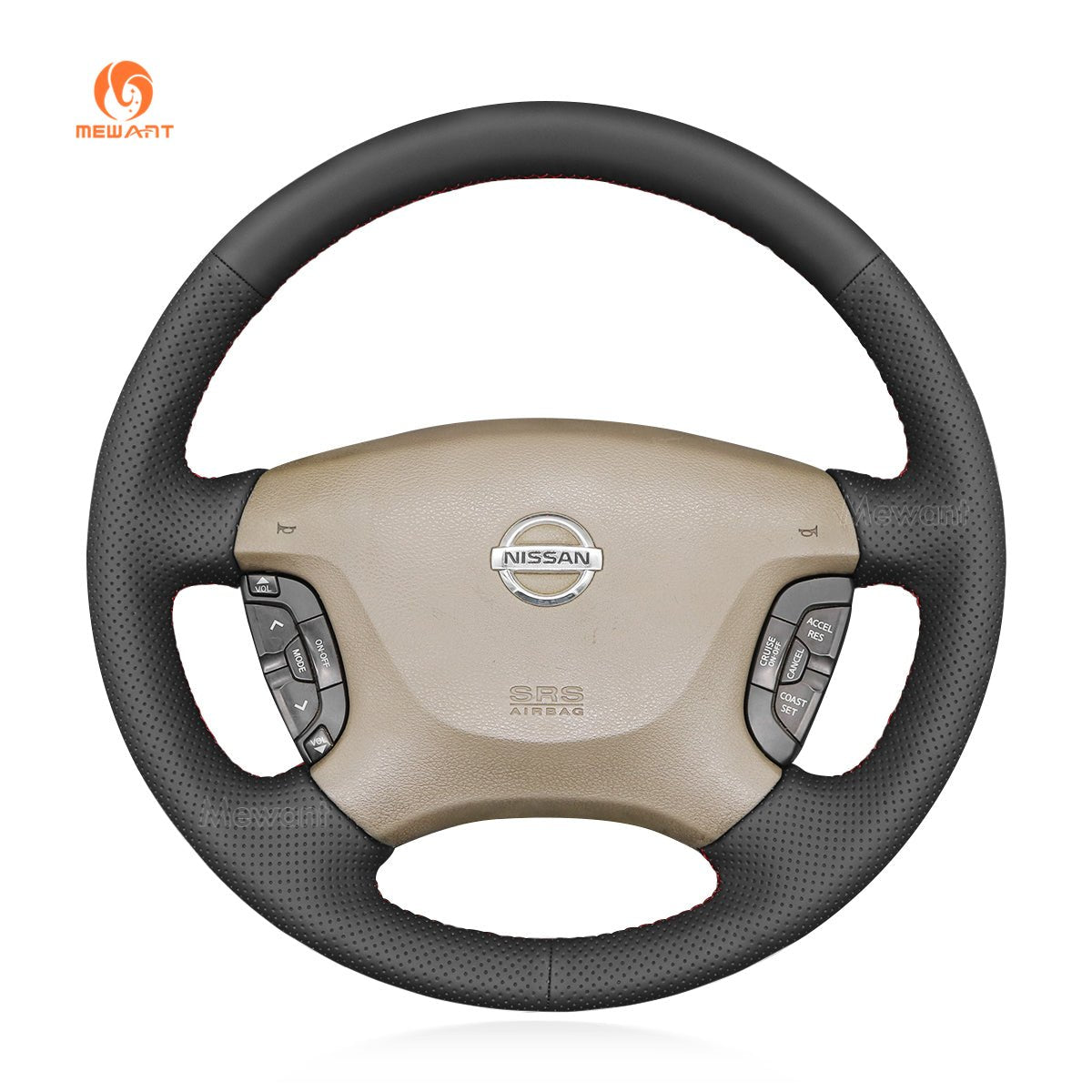 MEWANT Hand Stitch Car Steering Wheel Cover for Nissan Patrol Y61 1997 - 2014/Nissan Maxima 2000 - 2003 - Mewant Cover