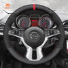 MEWANT Hand Stitch Car Steering Wheel Cover for Opel Adam 2012 - 2020 - Alcantara, Leather, Carbon Fiber, Easy Install, Non - Slip, Best Steering Wheel Cover