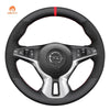 MEWANT Hand Stitch Car Steering Wheel Cover for Opel Adam 2012 - 2020 - Alcantara, Leather, Carbon Fiber, Easy Install, Non - Slip, Best Steering Wheel Cover