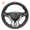 MEWANT Hand Stitch Car Steering Wheel Cover for Opel Adam 2012 - 2020 - Alcantara, Leather, Carbon Fiber, Easy Install, Non - Slip, Best Steering Wheel Cover