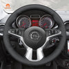 MEWANT Hand Stitch Car Steering Wheel Cover for Opel Adam 2012 - 2020 - Alcantara, Leather, Carbon Fiber, Easy Install, Non - Slip, Best Steering Wheel Cover