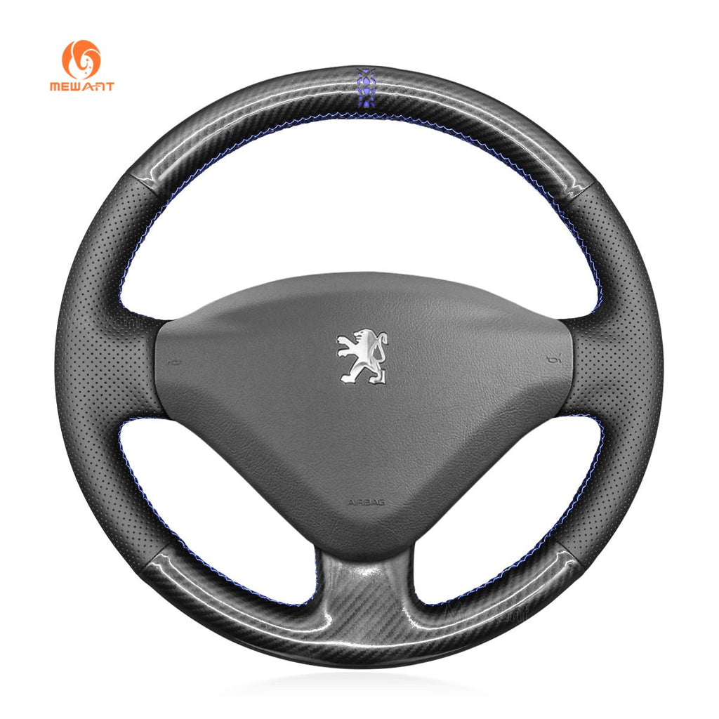 MEWANT Hand Stitch Car Steering Wheel Cover for Peugeot 206(plus) 207 (CC SW) Expert Partner / for Citreon Berlingo Jumpy / for Fiat Scudo - Mewant Cover