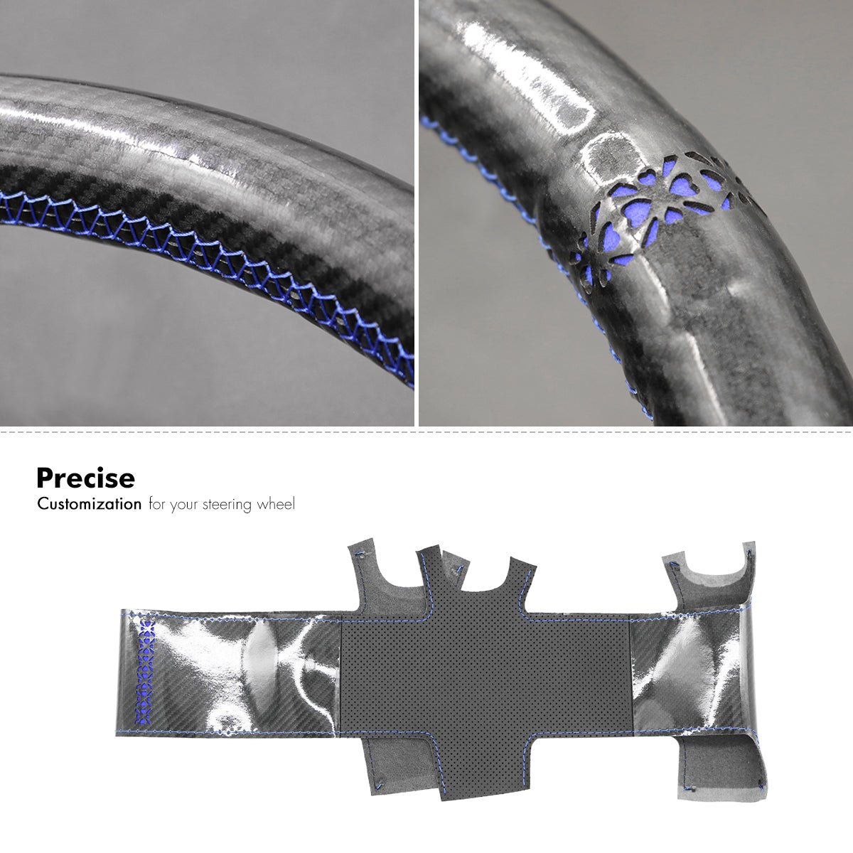 MEWANT Hand Stitch Car Steering Wheel Cover for Peugeot 206(plus) 207 (CC SW) Expert Partner / for Citreon Berlingo Jumpy / for Fiat Scudo - Mewant Cover