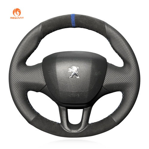 MEWANT Hand Stitch Car Steering Wheel Cover for Peugeot 208 2012 - 2019 / 2008 2013 - 2019 / 308 2013 - 2018 / 308 SW 2014 - 2017 - Mewant Cover