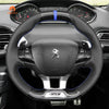 MEWANT Hand Stitch Car Steering Wheel Cover for Peugeot 208 (GTi/GT Line/GT) / 308 (GT/GTi/GT Line) / 308 SW (GT/GT Line) / 2008 (GT Line) - Mewant Cover