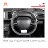 MEWANT Hand Stitch Car Steering Wheel Cover for Peugeot 308 2013 - 2021 / 308 SW 2014 - 2021 - Mewant Cover