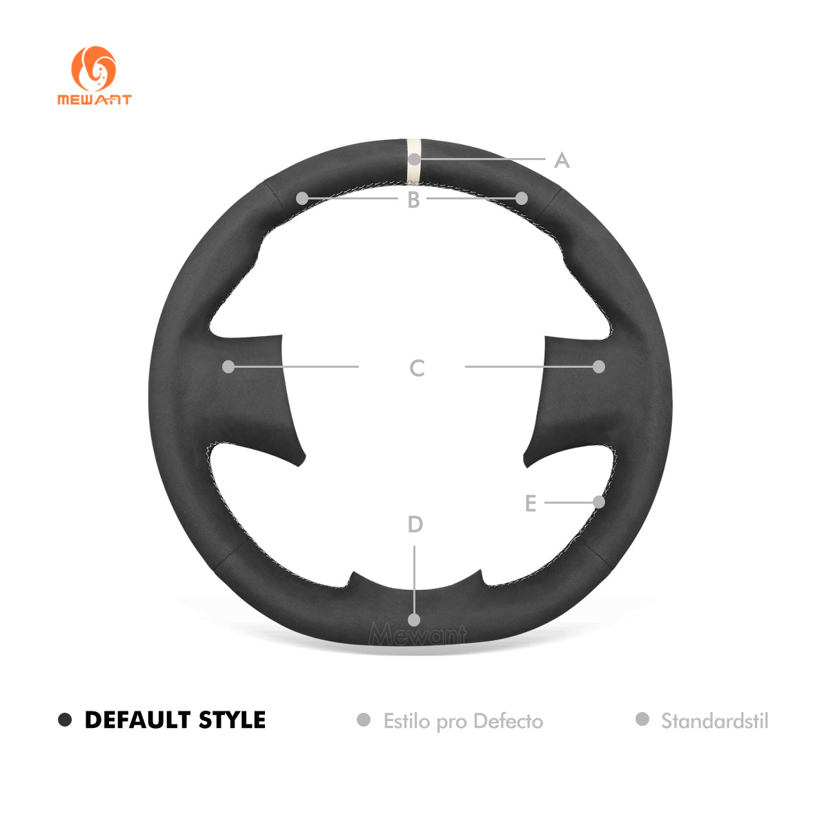 MEWANT Hand Stitch Car Steering Wheel Cover for Peugeot Expert Traveller / for Citreon Jumpy Spacetourer / for Fiat Scudo 2022 - Alcantara, Leather, Carbon Fiber, Easy Install, Non - Slip, Best Steering Wheel Cover