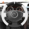 MEWANT Hand Stitch Car Steering Wheel Cover for Renault Megane Scenic2 (Grand Scenic) Kangoo - Alcantara, Leather, Carbon Fiber, Easy Install, Non - Slip, Best Steering Wheel Cover