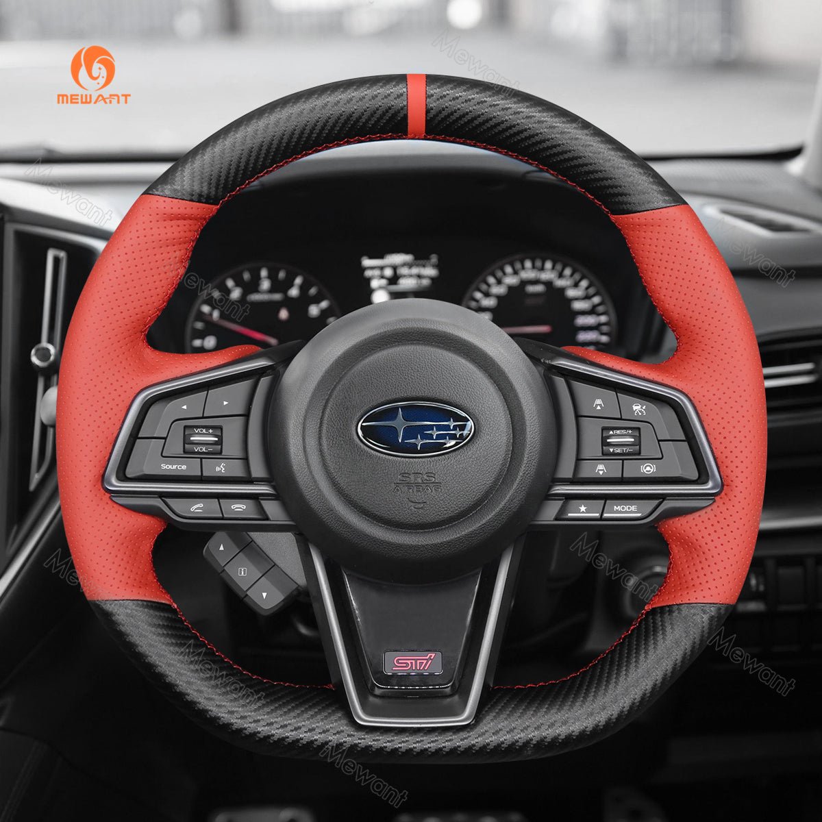 MEWANT Hand Stitch Car Steering Wheel Cover for Subaru WRX 2022 - 2023 - Mewant Cover