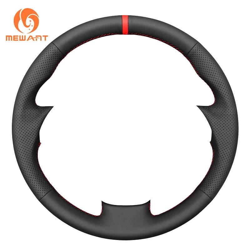 MEWANT Hand Stitch Car Steering Wheel Cover for Toyota Avanza Calya Rush Daihatsu Sigra 2014 - 2024 - Alcantara, Leather, Carbon Fiber, Easy Install, Non - Slip, Best Steering Wheel Cover