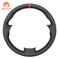 MEWANT Hand Stitch Car Steering Wheel Cover for Toyota Avanza Calya Rush Daihatsu Sigra 2014 - 2024 - Alcantara, Leather, Carbon Fiber, Easy Install, Non - Slip, Best Steering Wheel Cover