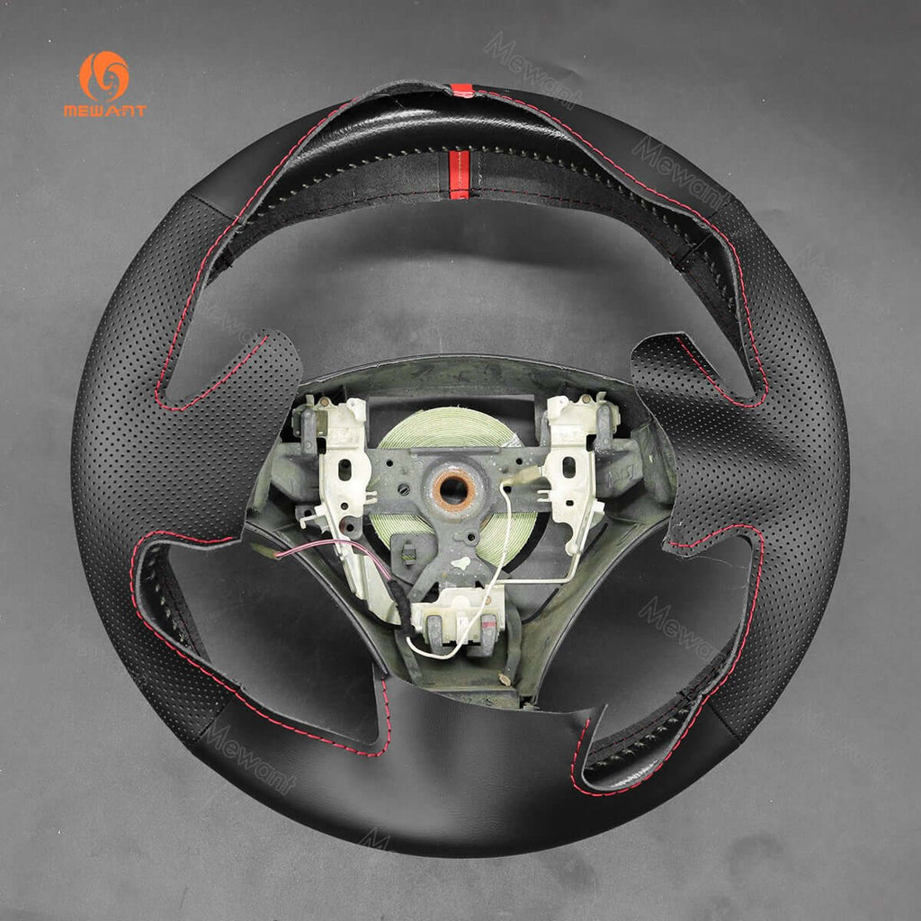 MEWANT Hand Stitch Car Steering Wheel Cover for Toyota Corolla (Verso) 2002 - 2004 / Yaris (Verso) 1999 - 2005 - Alcantara, Leather, Carbon Fiber, Easy Install, Non - Slip, Best Steering Wheel Cover