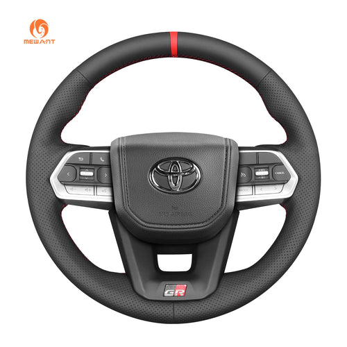 MEWANT Hand Stitch Car Steering Wheel Cover for Toyota Land Cruiser 300 GR Sport - Mewant Cover