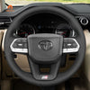 MEWANT Hand Stitch Car Steering Wheel Cover for Toyota Land Cruiser 300 GR Sport - Alcantara, Leather, Carbon Fiber, Easy Install, Non - Slip, Best Steering Wheel Cover