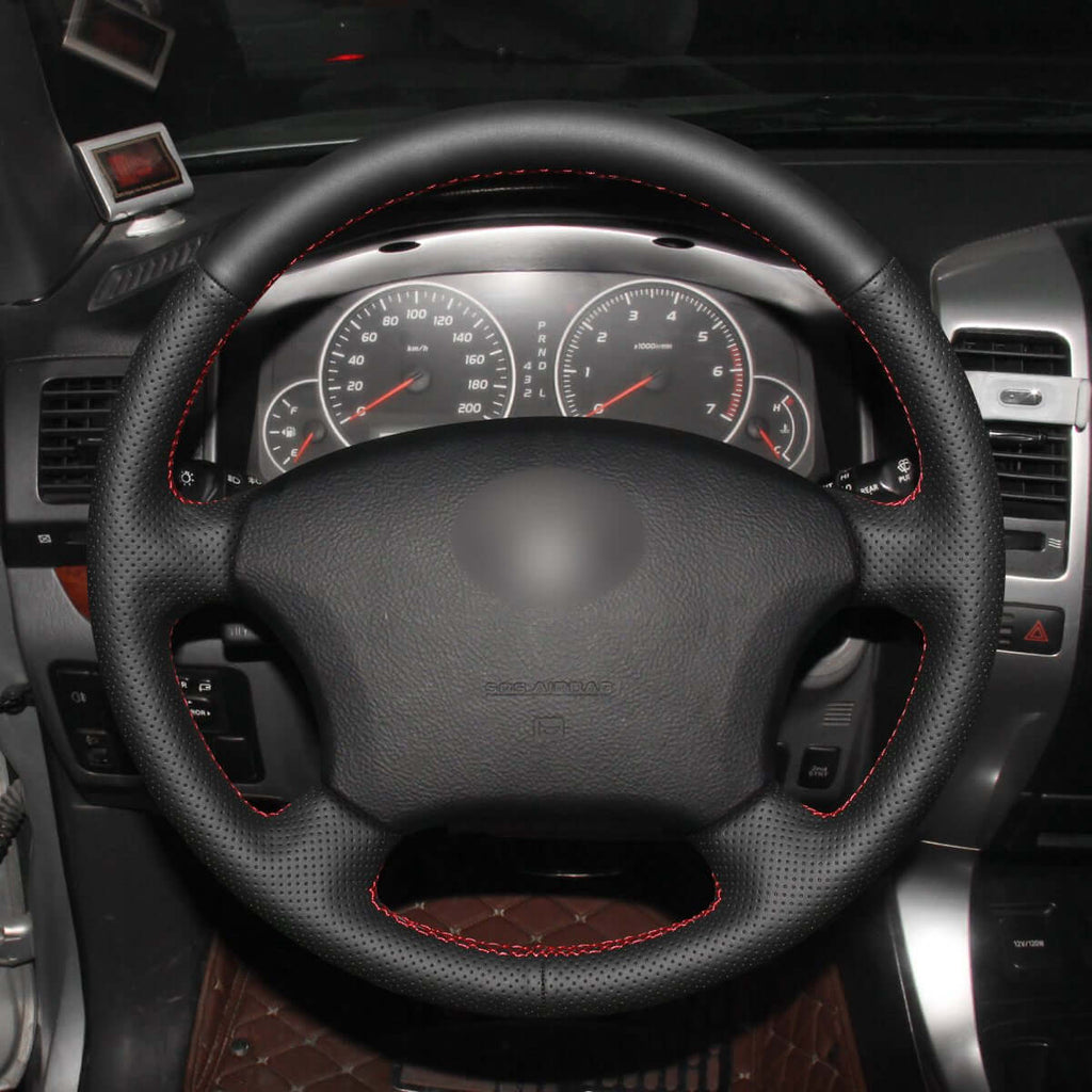 MEWANT Hand Stitch Car Steering Wheel Cover for Toyota Land Cruiser Prado Camry Kluger 2003 - 2011 - Alcantara, Leather, Carbon Fiber, Easy Install, Non - Slip, Best Steering Wheel Cover