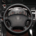 MEWANT Hand Stitch Car Steering Wheel Cover for Toyota Land Cruiser Prado Camry Kluger 2003 - 2011 - Alcantara, Leather, Carbon Fiber, Easy Install, Non - Slip, Best Steering Wheel Cover