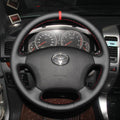 MEWANT Hand Stitch Car Steering Wheel Cover for Toyota Land Cruiser Prado Camry Kluger 2003 - 2011 - Alcantara, Leather, Carbon Fiber, Easy Install, Non - Slip, Best Steering Wheel Cover