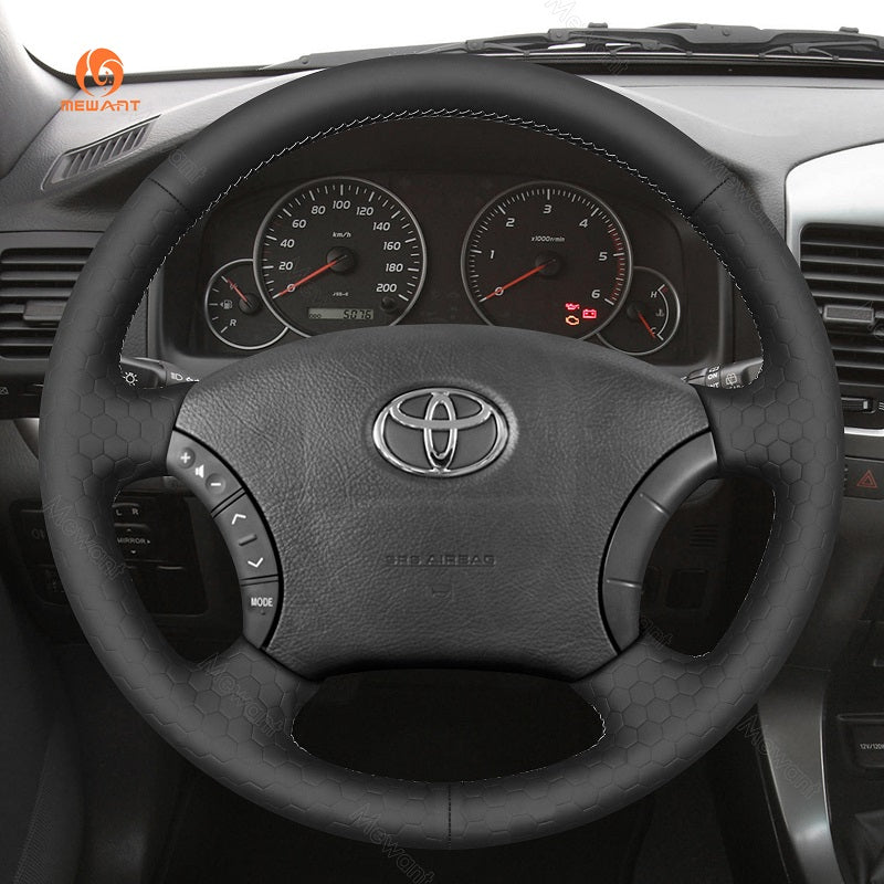 MEWANT Hand Stitch Car Steering Wheel Cover for Toyota Land Cruiser Prado Camry Kluger - Mewant Cover