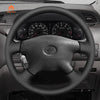 MEWANT Hand Stitch Car Steering Wheel Cover for Toyota Tacoma 2001 - 2004 / Tundra 2001 - 2002 / Sequoia 2001 - 2002 / Hilux 2001 - 2005 - Mewant Cover