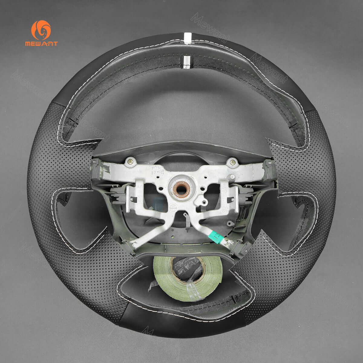 MEWANT Hand Stitch Car Steering Wheel Cover for Toyota Tacoma 2001 - 2004 / Tundra 2001 - 2002 / Sequoia 2001 - 2002 / Hilux 2001 - 2005 - Alcantara, Leather, Carbon Fiber, Easy Install, Non - Slip, Best Steering Wheel Cover