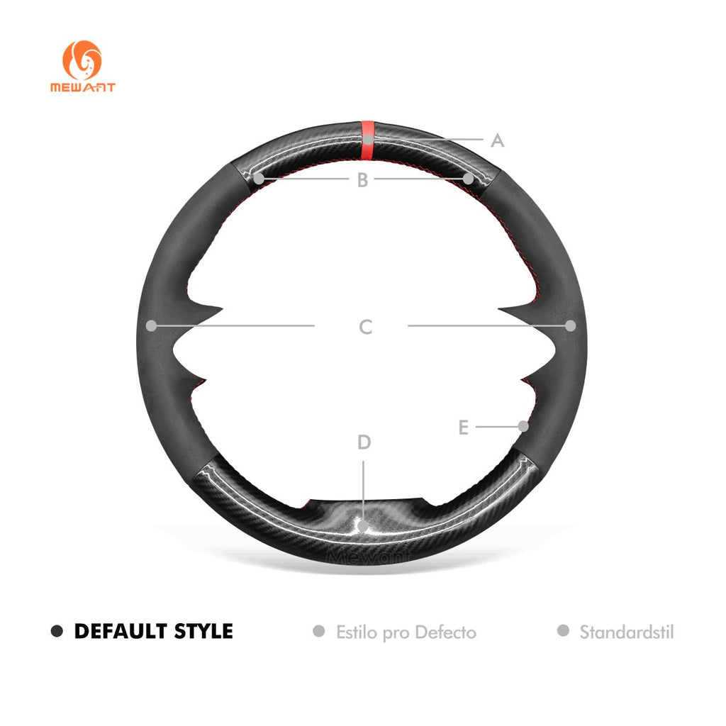 MEWANT Hand Stitch Car Steering Wheel Cover for Toyota Yaris GR 2020 - 2022 - Alcantara, Leather, Carbon Fiber, Easy Install, Non - Slip, Best Steering Wheel Cover