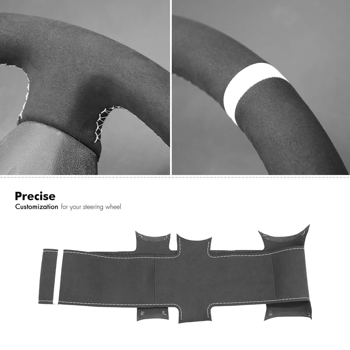 MEWANT Hand Stitch Car Steering Wheel Cover for Toyota Yaris Vitz Probox Sienta Succeed Echo Porte 1999 - 2014 - Alcantara, Leather, Carbon Fiber, Easy Install, Non - Slip, Best Steering Wheel Cover