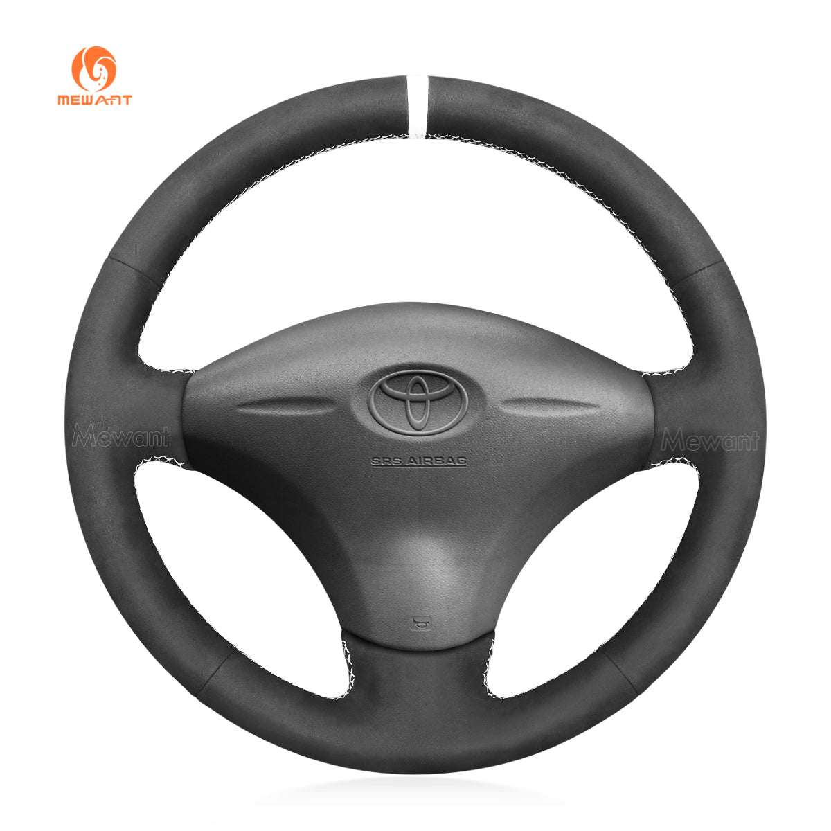 MEWANT Hand Stitch Car Steering Wheel Cover for Toyota Yaris Vitz Probox Sienta Succeed Echo Porte - Mewant Cover